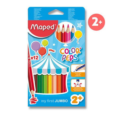 Pastelky Maped Jumbo 12barev Color´ Peps